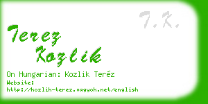 terez kozlik business card